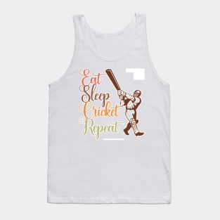 Eat Sleep Cricket Repeat Tank Top